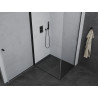 Mexen Pretoria cabine de douche pivotante 90 x 100 cm, transparente, noire - 852-090-100-70-00