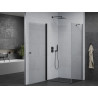 Mexen Pretoria cabine de douche pivotante 90 x 100 cm, transparente, noire - 852-090-100-70-00