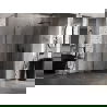 Cabine de douche pentagonale Mexen Lunar pivotante droite 80 x 80 cm, transparent, gris canon brossé - 831-080P-080L-66-00-P