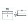 Mexen Blanca lavabo de comptoir 56 x 38 cm, Blanc - 21105600