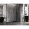Mexen Lunar cabine de douche pentagonale pivotante droite 90 x 90 cm, transparent, gris canon brossé - 831-090P-090L-66-00-P