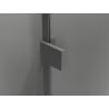 Mexen Lunar cabine de douche pentagonale pivotante droite 80 x 100 cm, transparent, métal gun - 831-080P-100L-95-00-P