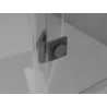 Mexen Lunar cabine de douche pentagonale pivotante droite 80 x 100 cm, transparent, métal gun - 831-080P-100L-95-00-P