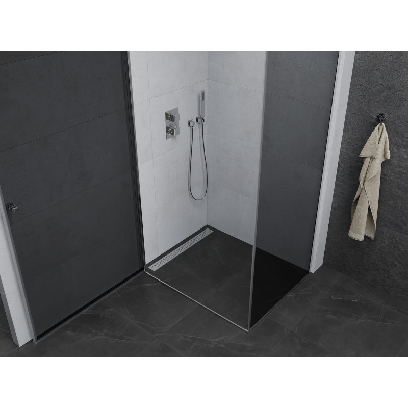 Mexen Pretoria cabine de douche pivotante 70 x 90 cm, graphite, chrome - 852-070-090-01-40
