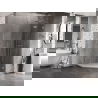 Mexen Lunar cabine de douche pentagonale pivotante droite 80 x 80 cm, transparent, nickel brossé - 831-080P-080L-97-00-P