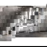 Mexen Lunar cabine de douche pentagonale pivotante droite 80 x 80 cm, transparent, nickel brossé - 831-080P-080L-97-00-P