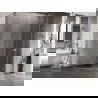 Mexen Lunar cabine de douche pentagonale pivotante droite 100 x 80 cm, transparent, nickel brossé - 831-100P-080L-97-00-P