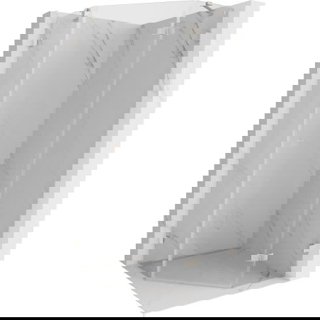 Mexen Lunar cabine de douche pentagonale pivotante droite 100 x 100 cm, transparent, nickel brossé - 831-100P-100L-97-00-P