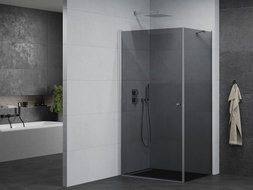 Mexen Pretoria cabine de douche battante 80 x 100 cm, graphite, chrome - 852-080-100-01-40