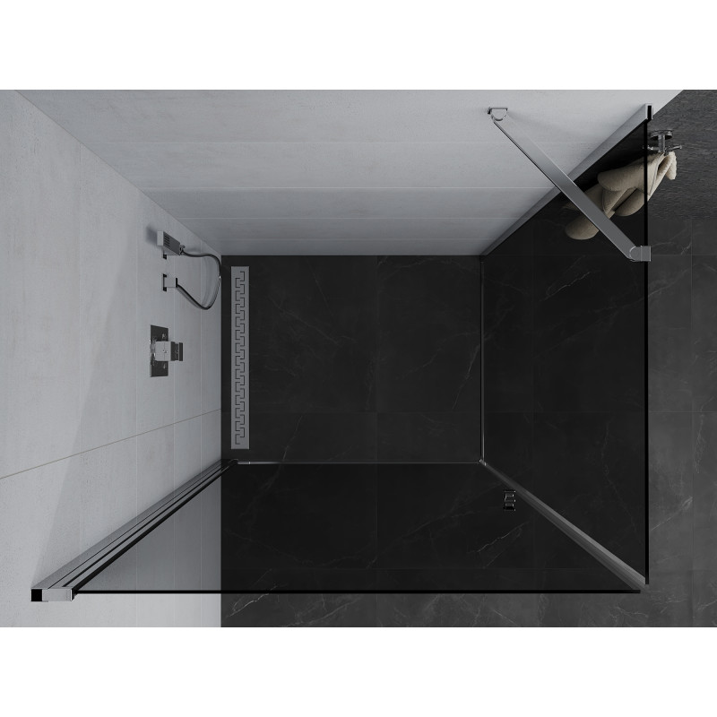 Mexen Pretoria cabine de douche pivotante 80 x 110 cm, graphite, chrom - 852-080-110-01-40