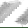 Mexen Lunar L Duo cabine de douche pivotante 105 x 100 cm, transparent, blanc - 834L-105L-100P-20-00