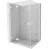 Mexen Lunar L Duo cabine de douche pivotante gauche 110 x 75 cm, transparent, blanc - 834L-110L-075P-20-00