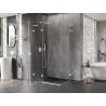 Mexen Lunar L Duo cabine de douche pivotante gauche 110 x 75 cm, transparent, blanc - 834L-110L-075P-20-00