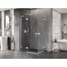 Mexen Lunar L Duo cabine de douche pivotante gauche 110 x 75 cm, transparent, blanc - 834L-110L-075P-20-00