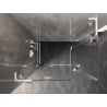 Mexen Lunar L Duo cabine de douche pivotante gauche 110 x 75 cm, transparent, blanc - 834L-110L-075P-20-00