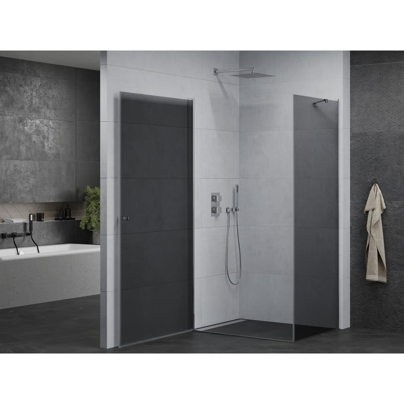 Mexen Pretoria cabine de douche pivotante 90 x 110 cm, graphite, chrome - 852-090-110-01-40