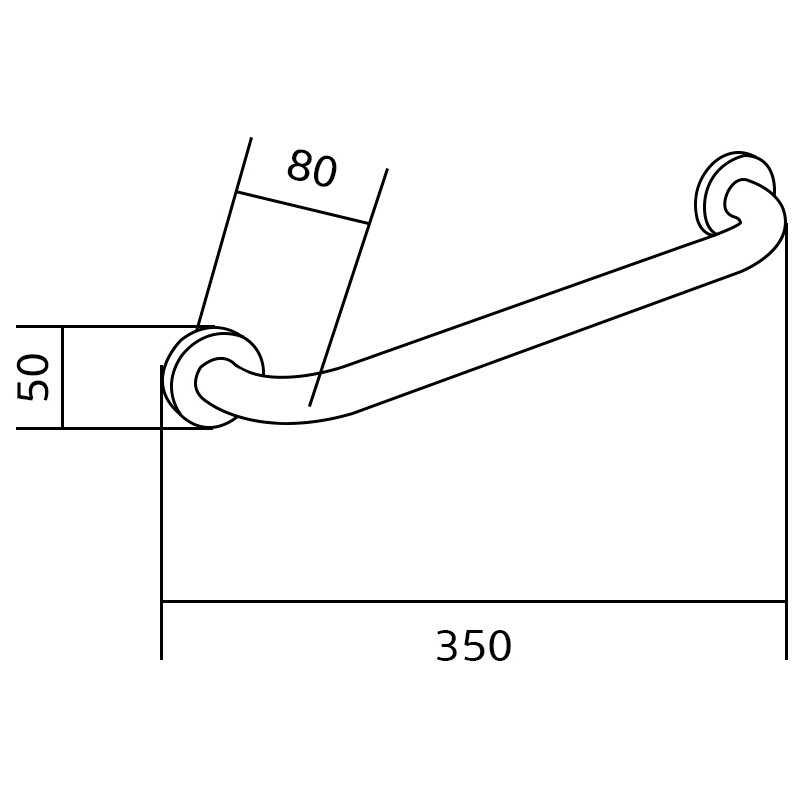 Mexen barre murale 35 cm, noire - 70101630-70