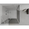 Mexen Roma cabine de douche pivotante 80 x 80 cm, graphite, chromé + receveur Flat, blanc - 854-080-080-01-40-4010