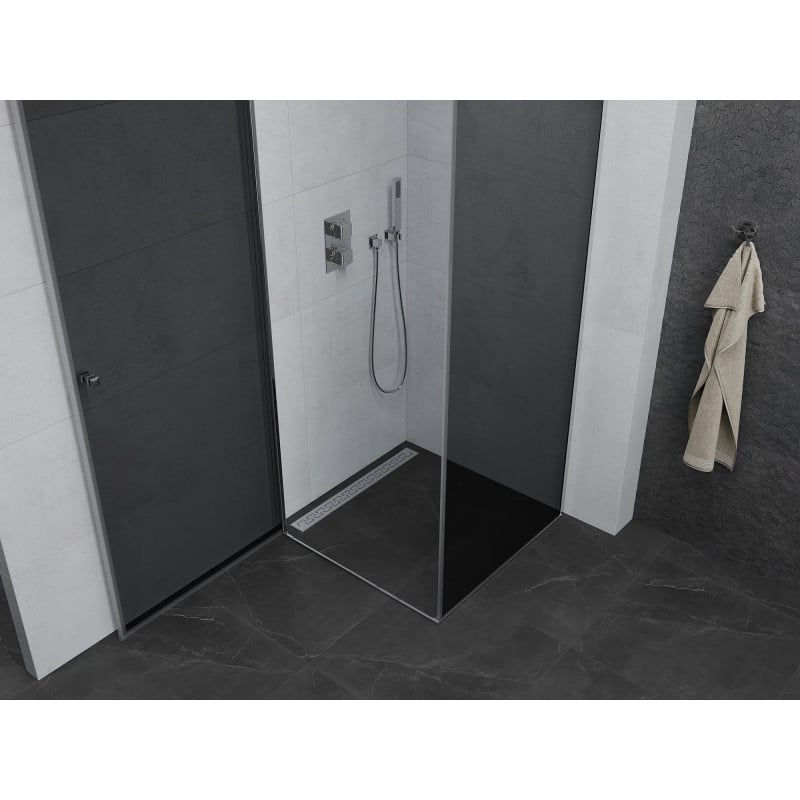 Mexen Pretoria cabine de douche pivotante 70 x 70 cm, graphite, chrome - 852-070-070-01-40