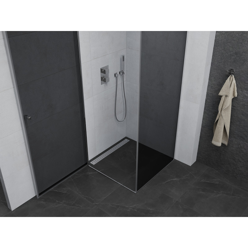 Mexen Pretoria cabine de douche pivotante 80 x 80 cm, graphite, chrome - 852-080-080-01-40