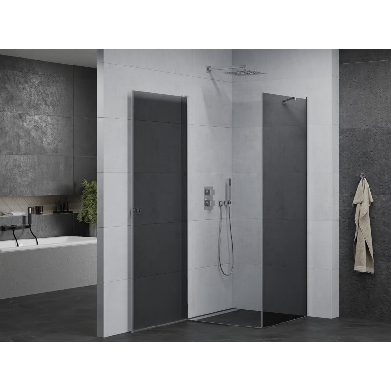Mexen Pretoria cabine de douche pivotante 80 x 80 cm, graphite, chrome - 852-080-080-01-40