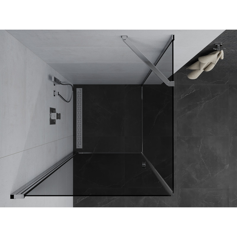 Mexen Pretoria cabine de douche pivotante 80 x 80 cm, graphite, chrome - 852-080-080-01-40