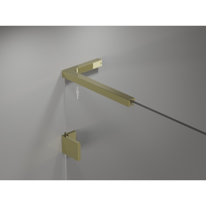 Mexen Lunar L Duo cabine de douche pivotante 85 x 85 cm, transparent, or - 834L-085L-085P-50-00