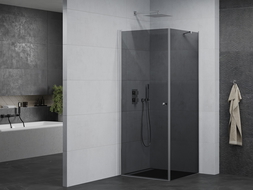 Mexen Pretoria cabine de douche battante 90 x 90 cm, graphite, chrome - 852-090-090-01-40