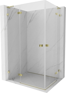 Mexen Lunar L Duo cabine de douche pivotante gauche 95 x 90 cm, transparent, or - 834L-095L-090P-50-00