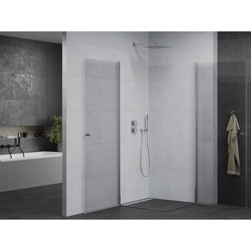 Mexen Pretoria Duo cabine de douche pivotante 70 x 70 cm, transparent, chrome - 852-070-070-02-00