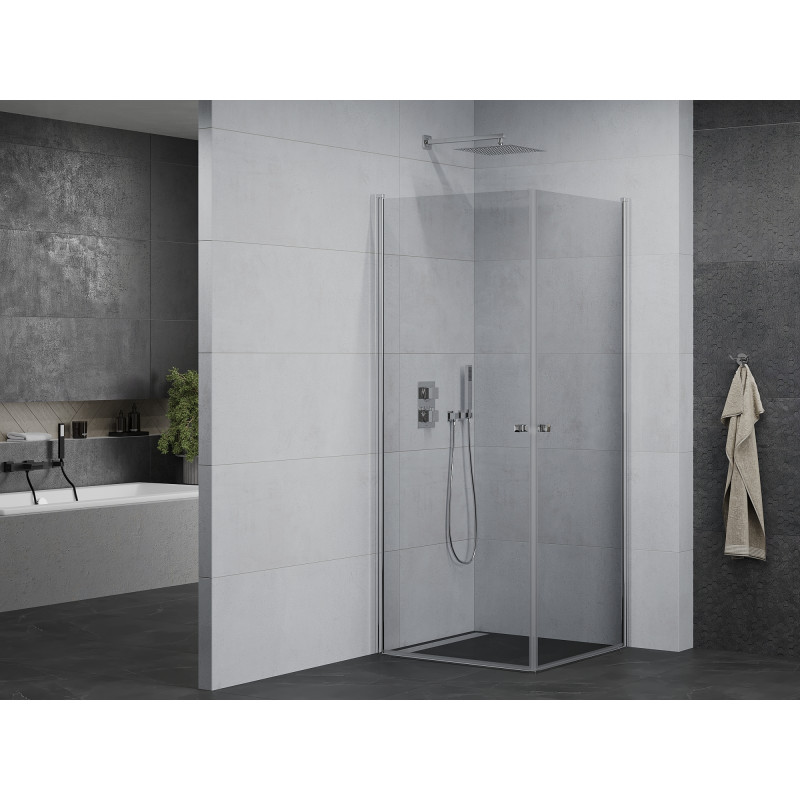 Mexen Pretoria Duo cabine de douche pivotante 70 x 70 cm, transparent, chrome - 852-070-070-02-00