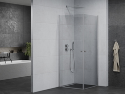 Mexen Pretoria Duo cabine de douche pivotante 70 x 70 cm, transparent, chrome - 852-070-070-02-00