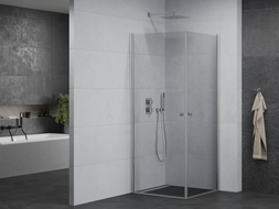 Mexen Pretoria Duo cabine de douche à charnières 80 x 80 cm, transparent, chrome - 852-080-080-02-00