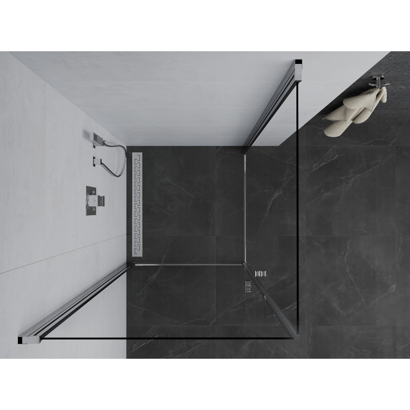 Mexen Pretoria Duo cabine de douche à charnières 80 x 80 cm, transparent, chrome - 852-080-080-02-00