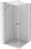 Mexen Lunar L Duo cabine de douche pivotante 105 x 105 cm, transparent, dorée - 834L-105L-105P-50-00