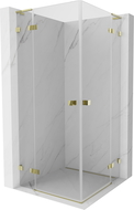 Mexen Lunar L Duo cabine de douche battante 110 x 110 cm, transparent, or - 834L-110L-110P-50-00