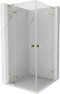 Mexen Lunar L Duo cabine de douche pivotante 115 x 115 cm, transparent, or - 834L-115L-115P-50-00