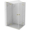 Mexen Lunar L Duo cabine de douche pivotante gauche 120 x 115 cm, transparent, or - 834L-120L-115P-50-00