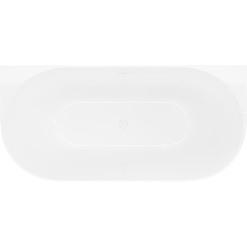 Mexen Oval Slim baignoire autoportante murale 170 x 80 cm, blanc, trop-plein blanc - 52661708000-20