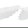 Mexen Oval Slim baignoire autoportante murale 170 x 80 cm, blanc, trop-plein nickel brossé - 52661708000-97