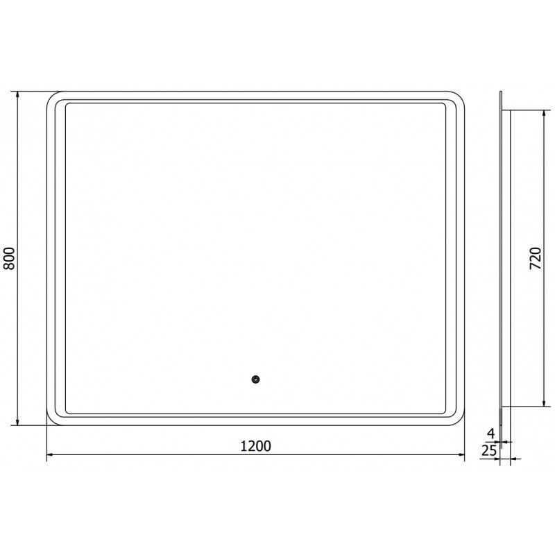 Mexen Zusa miroir de salle de bain éclairé 120 x 80 cm, LED 6000K, antibuée - 9808-120-080-611-00