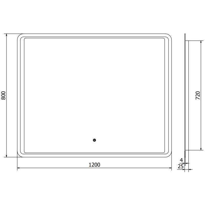 Mexen Zusa miroir de salle de bain rétroéclairé 120 x 80 cm, LED 6000K, anti-buée - 9808-120-080-611-00