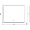 Mexen Zusa miroir de salle de bain rétro-éclairé 120 x 80 cm, LED 6000K, anti-buée - 9808-120-080-611-00