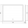 Mexen Zusa miroir de salle de bain rétroéclairé 120 x 80 cm, LED 6000K, anti-buée - 9808-120-080-611-00