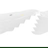 Baignoire autoportante Mexen Dora 150 x 75 cm, blanche, trop-plein or brossé - 52071507500-55
