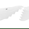 Mexen Dora baignoire autoportante 150 x 75 cm, blanche, trop-plein gris gun brossé - 52071507500-66
