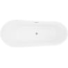 Mexen Dora baignoire autoportante 150 x 75 cm, blanche, trop-plein en nickel brossé - 52071507500-97