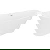 Mexen Dora baignoire autoportante 150 x 75 cm, blanc, trop-plein nickel brossé - 52071507500-97