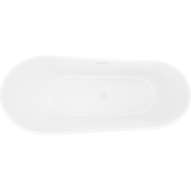 Mexen Dora baignoire autoportante 150 x 75 cm, blanche/noire, trop-plein blanc - 52071507575-20