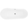 Mexen Dora baignoire autoportante 150 x 75 cm, blanche/noire, trop-plein en métal gun - 52071507575-95